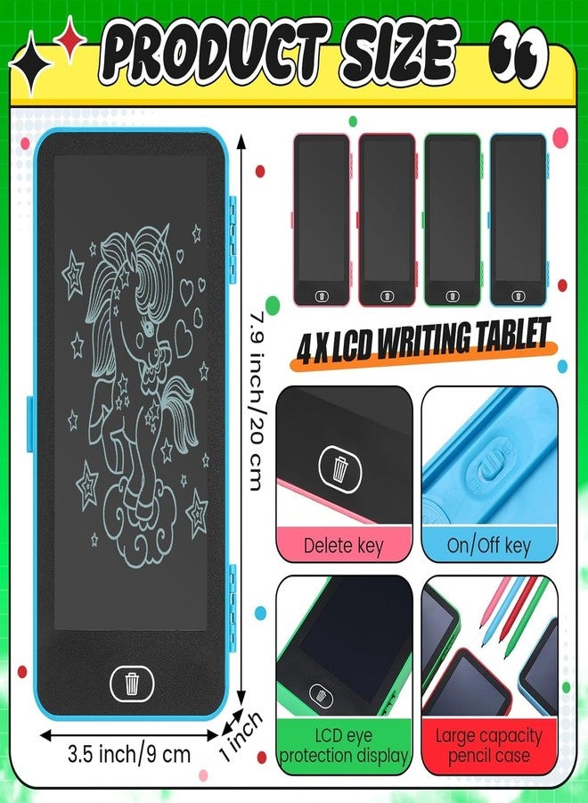 KRySt LCD Writing Tablet Pencil Box for Kids – Multi-Functional Drawing Board Case with Erase Button and Stationery Storage for School and Home Use (Yellow) - Image 5
