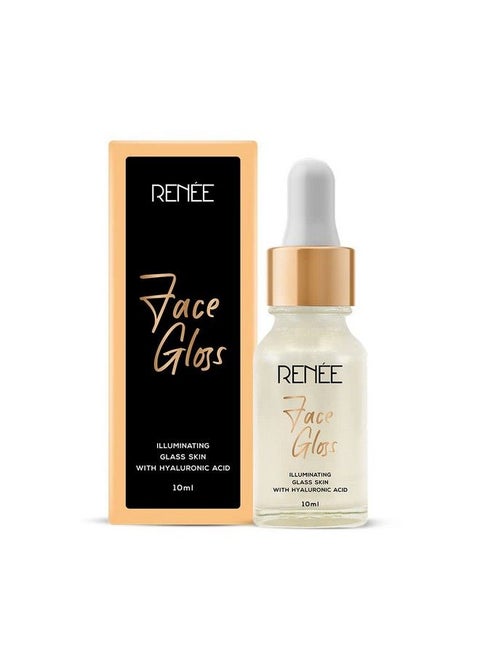 Face Gloss Primer Serum With Hyaluronic Acid Nourishes And Brightens Skin Lightweight Non Greasy Gold 10Ml