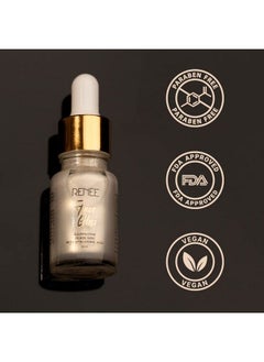 Renee Face Gloss Primer Serum With Hyaluronic Acid Nourishes And Brightens Skin Lightweight Non Greasy Gold 10Ml  - Image 4