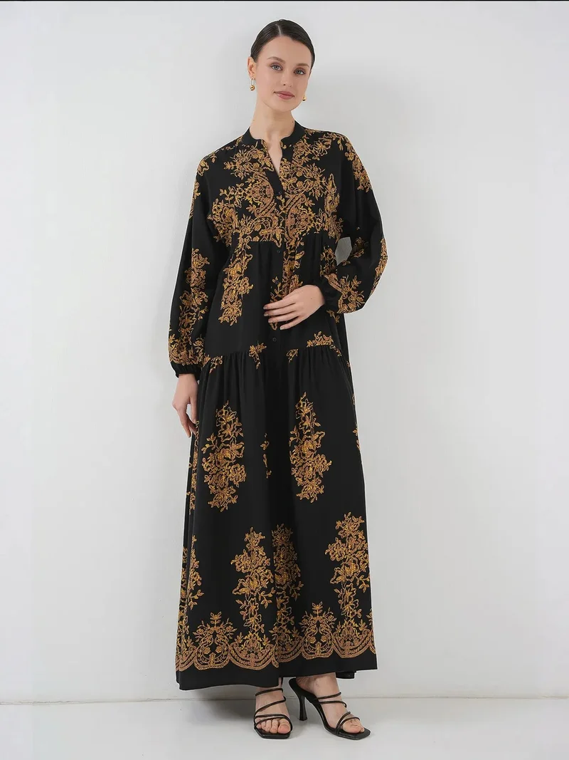BIG DART BDART Printed V-Neck Maxi Dress