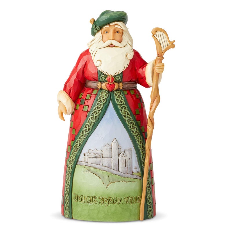 Enesco Jim Shore Heartwood Creek Santas Around the World Irish Figurine 71 Inch Multicolor - Image 2