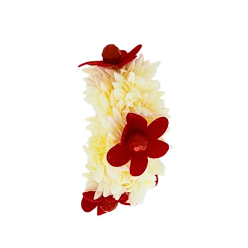 JWELLA Artificial White Flower Gajra Hair Accessories for Women & Girls | Reusable Floral Juda Veni Gajra for Bun Hairstyle | Traditional Festive Gajra (Pack of 2) - Image 4