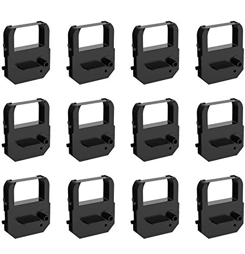 BIGGER Replacement for Acroprint 39-0121-000 Time Clock Ribbon, Lathem E Series Ribbon Cartridge VIS6011, used with Acroprint ES700, ES900, Lathem 1000E, 1500E, 1600E, 7000E, 7500E, Black, 12 Pack - Image 1