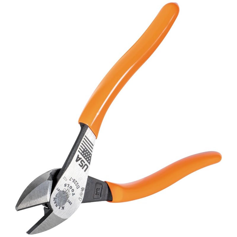 Klein Tools D228-7 Pliers, Made in USA, Diagonal Cutting Pliers with High-Leverage Design, 7-Inch - Image 1