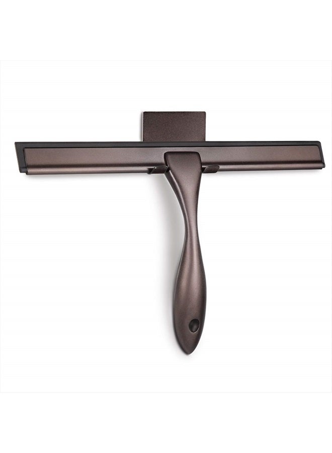 Hiware All-Purpose Shower Squeegee for Shower Doors, Bathroom, Window and Car Glass - Bronze, Stainless Steel, 10 Inches - Image 1
