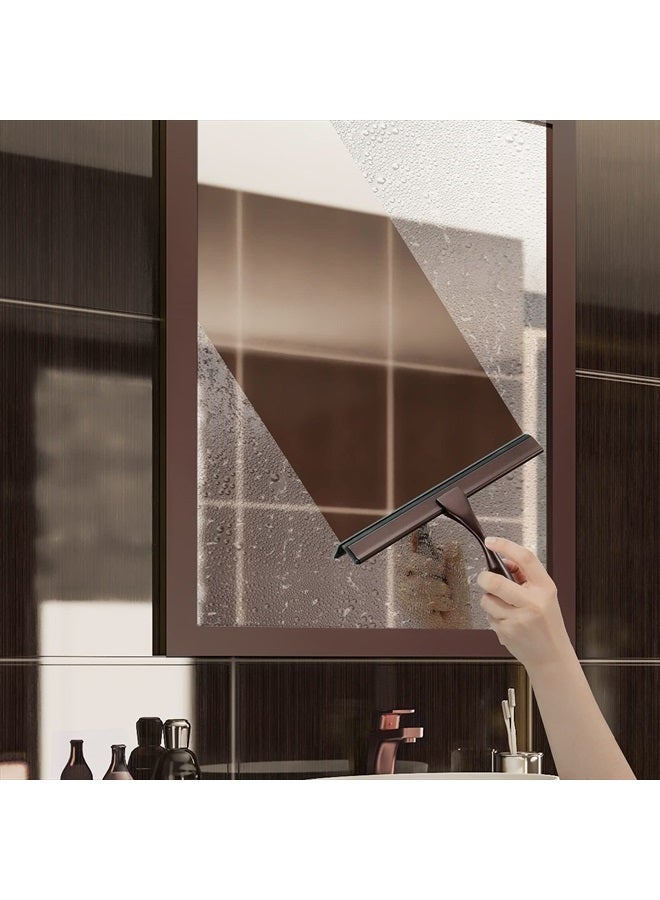 Hiware All-Purpose Shower Squeegee for Shower Doors, Bathroom, Window and Car Glass - Bronze, Stainless Steel, 10 Inches - Image 4