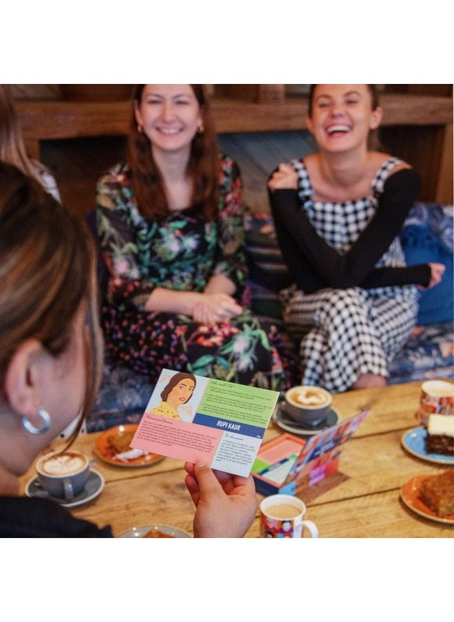 Talking Tables Talking Tables Phenomenal Women Conversation Game with Thought-Provoking Question Cards | for After Dinner, Gifts for Her, Feminists, Stocking Stuffer, Blue, (PHEN-WOM-Discuss)  - Image 2