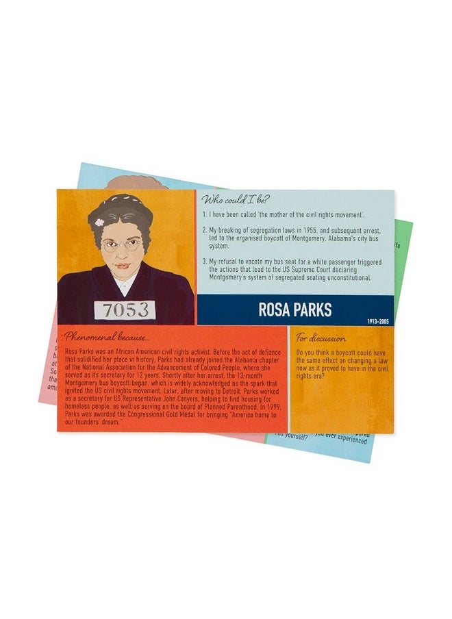 Talking Tables Talking Tables Phenomenal Women Conversation Game with Thought-Provoking Question Cards | for After Dinner, Gifts for Her, Feminists, Stocking Stuffer, Blue, (PHEN-WOM-Discuss)  - Image 4