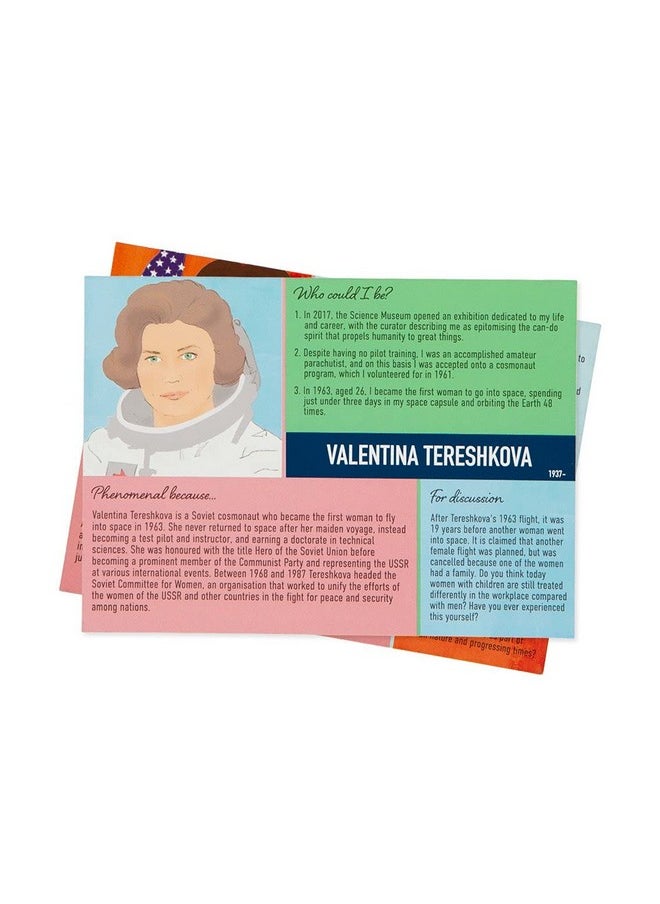 Talking Tables Talking Tables Phenomenal Women Conversation Game with Thought-Provoking Question Cards | for After Dinner, Gifts for Her, Feminists, Stocking Stuffer, Blue, (PHEN-WOM-Discuss)  - Image 3