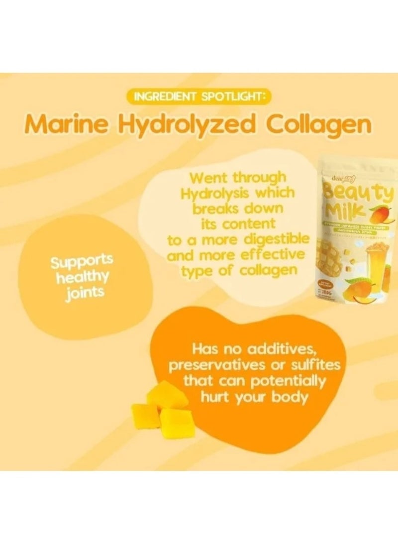 دير فيس بيوتي ميلك مشروب مانجو حلو ياباني ممتاز مضاد للأكسدة 10 أكياس * 18 جرام 180 جرام - Image 4