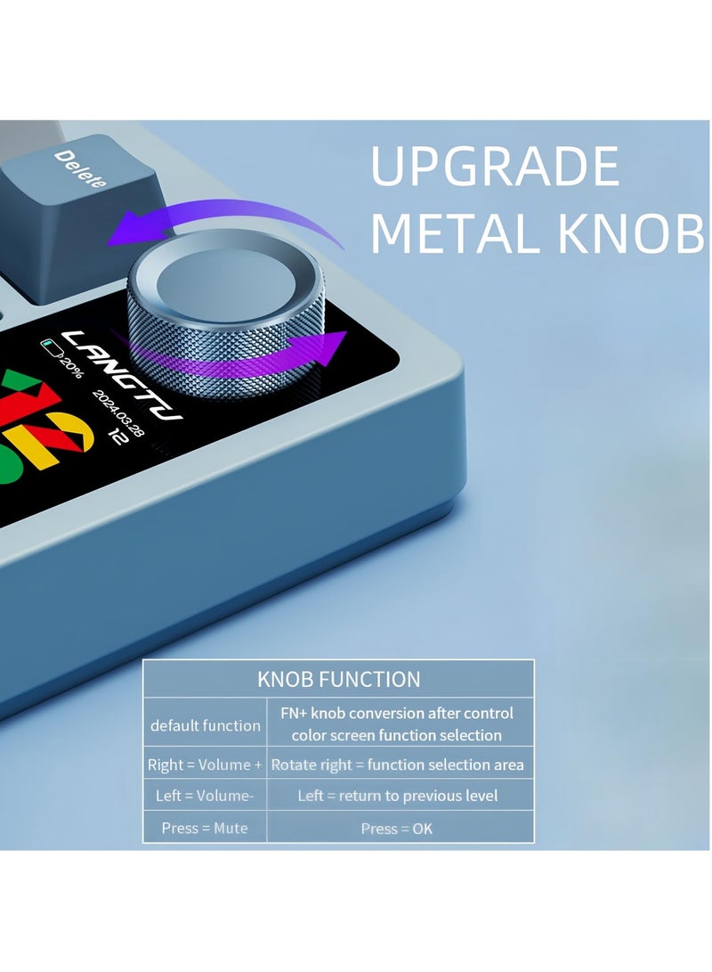 LANGTU LT75 RGB Gaming Mechanical Keyboard, 3 Mode Wired BT Wireless Gaming Mechanical 75% Keyboard,80 Keys Gasket Structure RGB Full-key Hot-swap Gaming Keyboard - Image 5