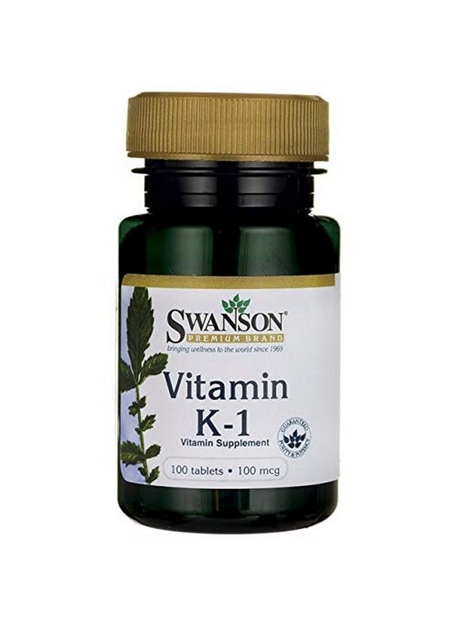 Swanson Vitamin K-1 100 mcg 100 Tabs (2 Pack) - Image 2