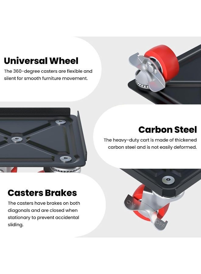 Arabest Furniture Movers, Furniture Sliders with 5 Rotation Universal Wheels & Lifter Kit, Carbon Steel Panel Heavy Duty Furniture Lifter for Moving Heavy Furniture - Image 3