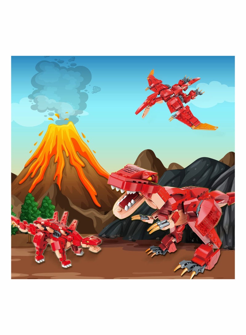 SYOSI 3 in1 Dinosaurs Building Kits 287PCS, Toys for Kids Age 6-10 Year Old, Educational Building Sets Best Gifts for Boy 6-10 - Image 2