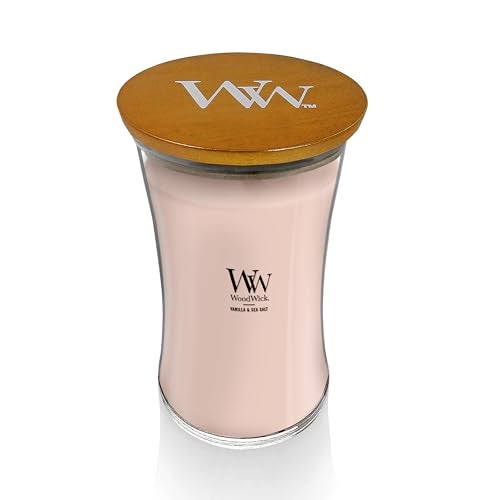 WoodWick Vanilla Sea Salt Large Hourglass Candle Premium Soy and Paraffin Wax Blend Pluswick Innovation Wood Wick - Image 2