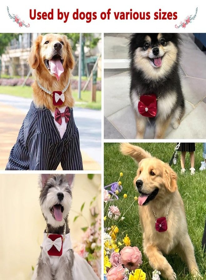 La La Pet Detachable Pet Collar with Ring Box - Couple Ring Storage Box for Proposal, Engagement, Wedding Party - Red XL - Image 3