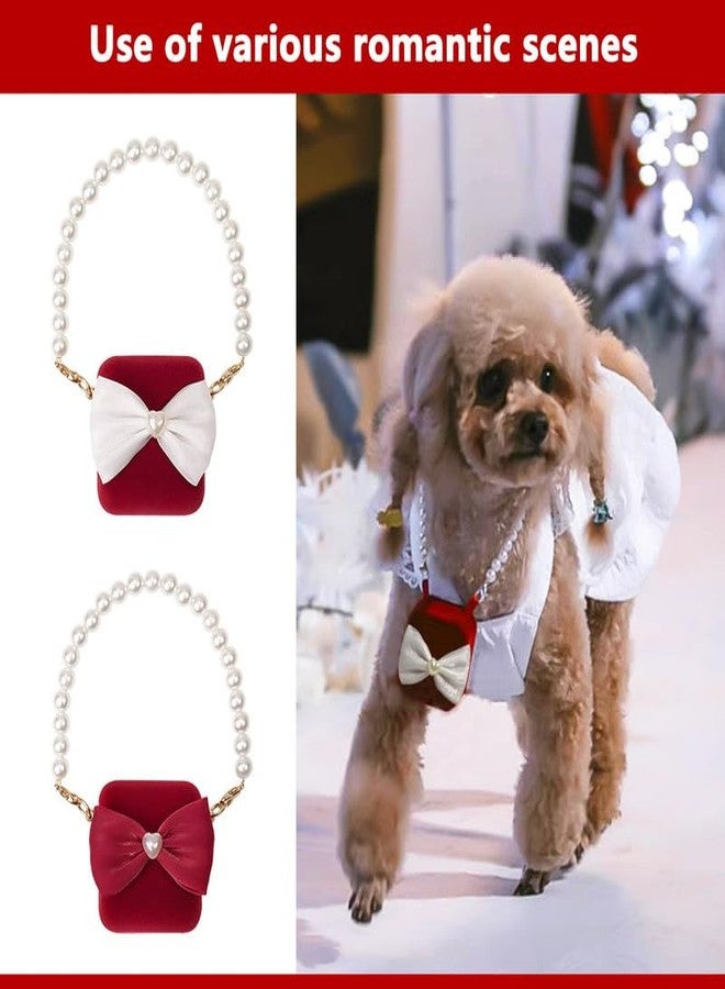 La La Pet Detachable Pet Collar with Ring Box - Couple Ring Storage Box for Proposal, Engagement, Wedding Party - Red XL - Image 2