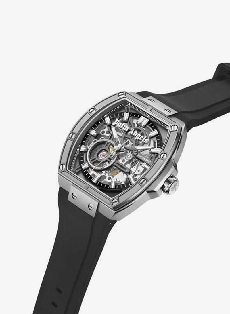 Palm Angels Pulse Charcoal Dial Black Silicone Strap Analog Watch for Men, 42mm - Image 2