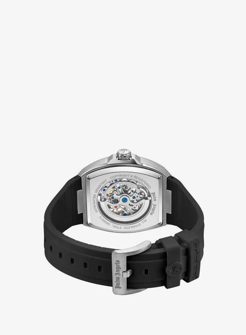 Palm Angels black Pulse Charcoal Dial Black Silicone Strap Analog Watch for Men, 42mm for Men | Best Price UAE