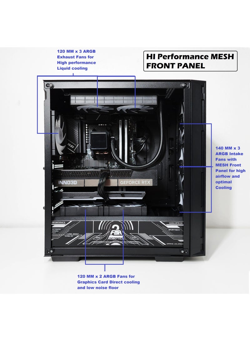2 FAR ROBOTICS T-300 - AMD Ryzen 7 7800X3D | RTX 5070 Ti | 32GB DDR5 | 2TB NVME M.2 SSD | Windows 11 pro | 1 Year Warranty | WIFI | BLUETOOTH | Liquid Cooled Gaming PC [T-305 V3] Black - Image 3