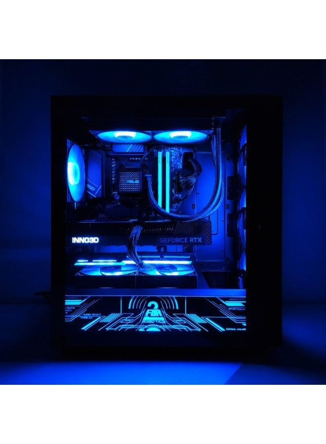 2 FAR ROBOTICS T-300 - AMD Ryzen 7 7800X3D | RTX 5070 Ti | 32GB DDR5 | 2TB NVME M.2 SSD | Windows 11 pro | 1 Year Warranty | WIFI | BLUETOOTH | Liquid Cooled Gaming PC [T-305 V3] Black - Image 2