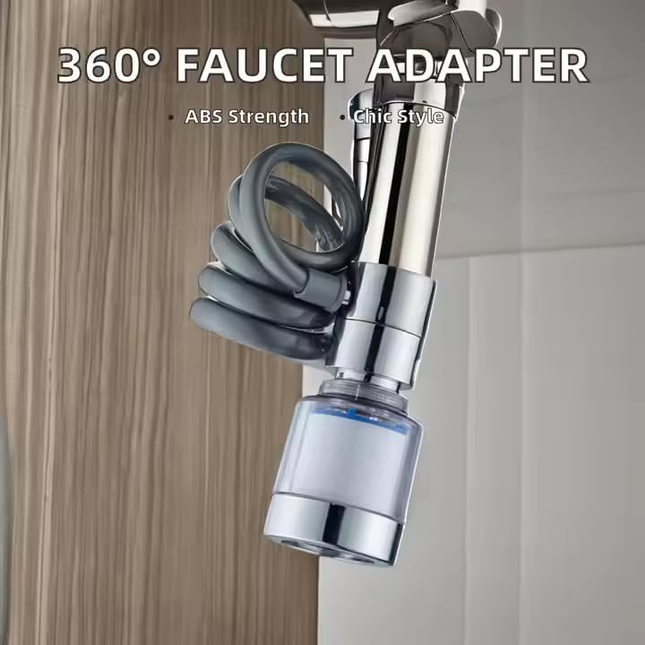 Avatari shop 360 Degree Kitchen Faucet Faucet Aerator Sprayer Attachment Multifunctional Faucet Extender for Sink Adjustable Water Flow for Enhanced Kitchen Use  - Image 3
