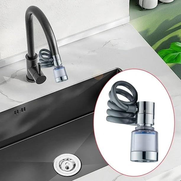 Avatari shop 360 Degree Kitchen Faucet Faucet Aerator Sprayer Attachment Multifunctional Faucet Extender for Sink Adjustable Water Flow for Enhanced Kitchen Use  - Image 5