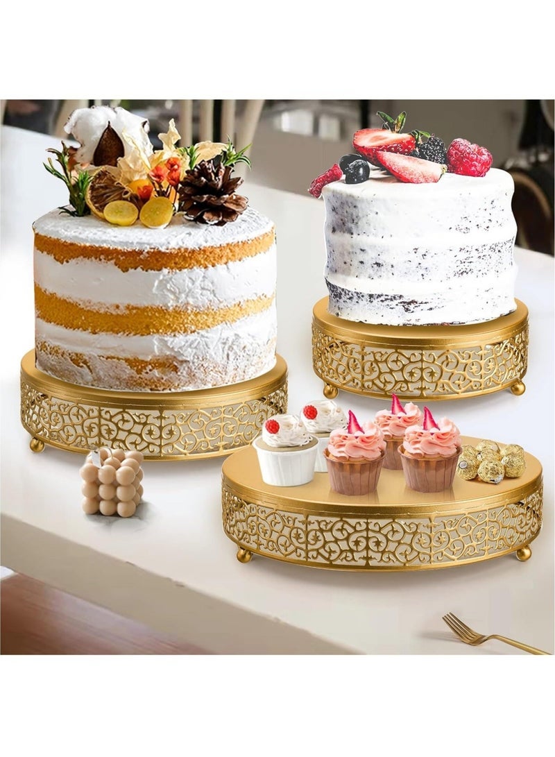 general 3 Pack Cake Stand Set, Round Cake Stands, Metal Dessert Cupcake Pastry Candy Display Plate for Wedding, Event, Birthday Party - Image 5
