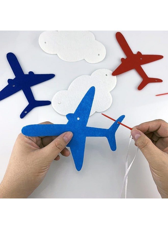 SaktopDeco 2 Pack Airplane Cloud Garland Plane Banner Airplane Party Supplies Plane Aviation Themed Birthday Party Decorations Supplies - Image 4