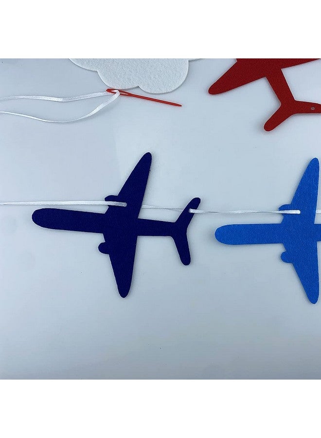 SaktopDeco 2 Pack Airplane Cloud Garland Plane Banner Airplane Party Supplies Plane Aviation Themed Birthday Party Decorations Supplies - Image 5