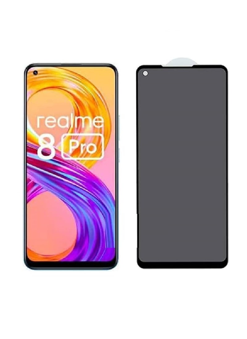 Super Tempered Glass Screen Protector Anti-Spy Privacy Designed For Realme 8 Pro  Full Screen Coverage And Bubble Free - Image 1