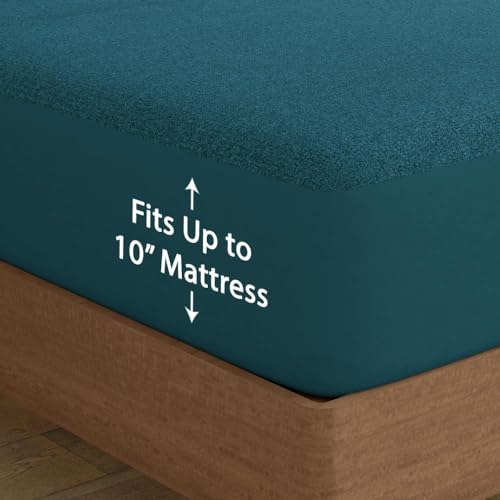 Wakefit Waterproof Bamboo Mattress Protector | Anti-Bacterial Bed Cover, Hypoallergenic, Ultra Soft Fitted Cover - Teal (75x60 Inch) - Queen - Image 3