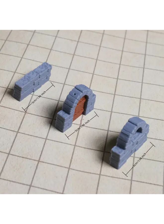 3 Pcs Dungeon Wall Set With Window For Role Playing Game Terrain - Image 3