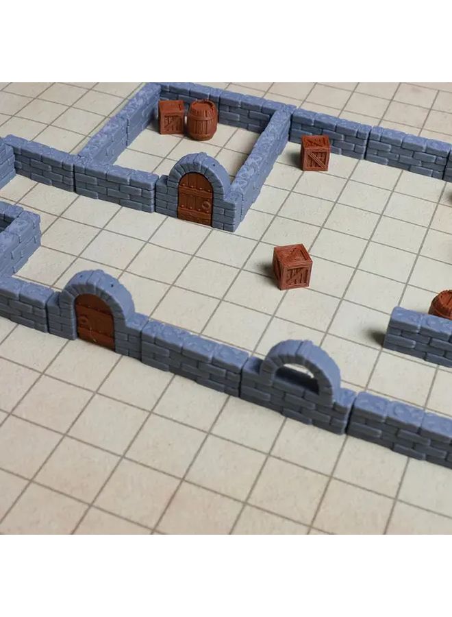 3 Pcs Dungeon Wall Set With Window For Role Playing Game Terrain - Image 5