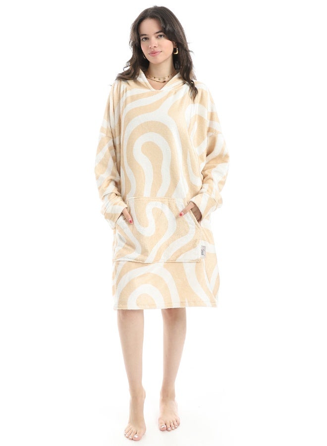 سنوز، دفاية قابله للارتداء سنوز أوفر سايز مع غطاء للرأس، تصميم بيج ويفز - Image 2