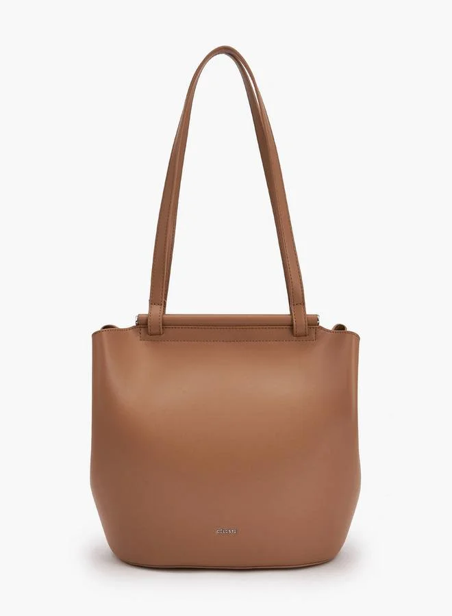 سيليست حقيبة يد نسائية من جلد البولي يوريثين بنقشة حبيبية