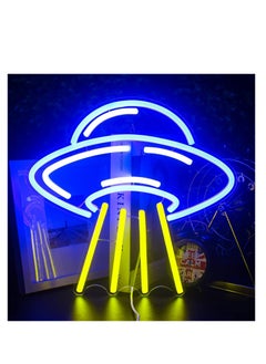 Generic UFO Neon Sign, Neon Sign For Room, Alien Led Neon Light Wall Decor, Spacecraft Neon Light Sign, Spaceship Neon Signs, for Bedroom Game Room Wall Decor, for UFO Lovers Bedroom Gift  - Image 1