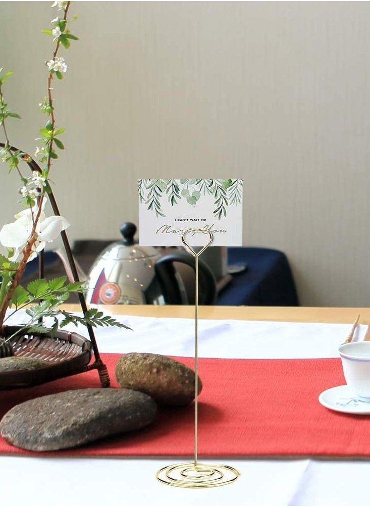 RARELY - 10pcs Tall Table Card Holders Table Number Holders Table Picture Stand Wire Photo Holder for Place Cards Wedding Party - Image 1