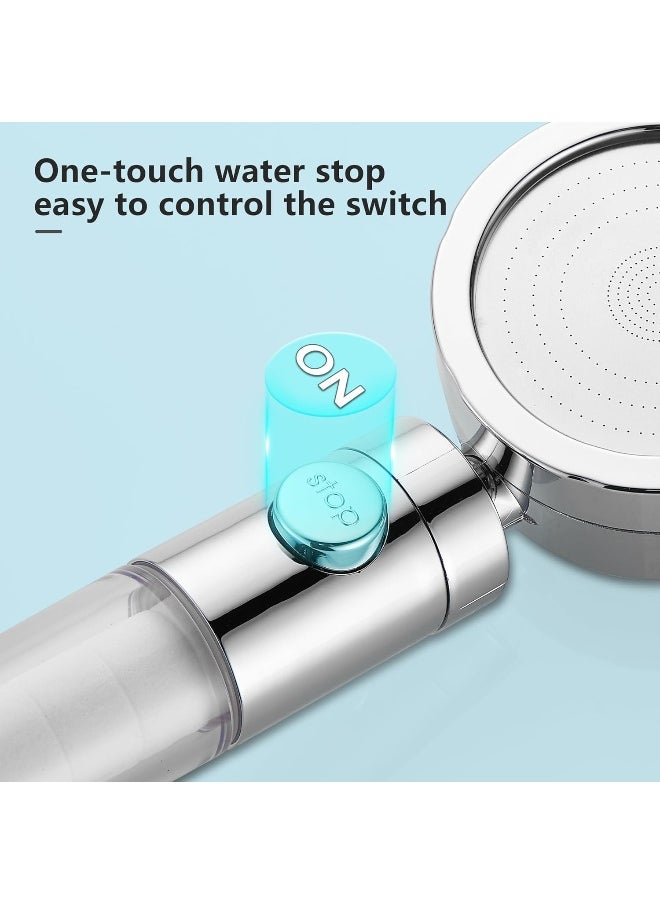 BRIMIX BRIMIX Filtered Hand Held Shower Head High Pressure Help Reduces Hair Loss Boost Skin Remove Chlorine Hard Water Filter Shower Head with Extra 2 Filters  - Image 3