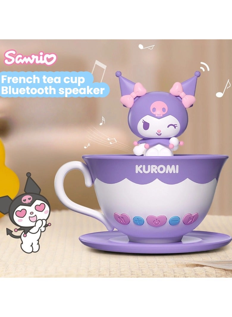 General Kuromi teacup bluetooth speaker ornament cartoon mini cute little speaker USB charging brings immersive listening enjoyment  - Image 1