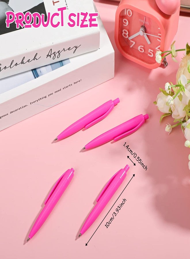 Patelai 100 Pcs Mini Pink Pens Retractable Ballpoint 3.94 in 1.0 mm Breast Cancer Awareness Small Short Pens Smooth Writing Retro Black Ink Pen for Kids School Supplies Travel Pocket Gifts - Image 2