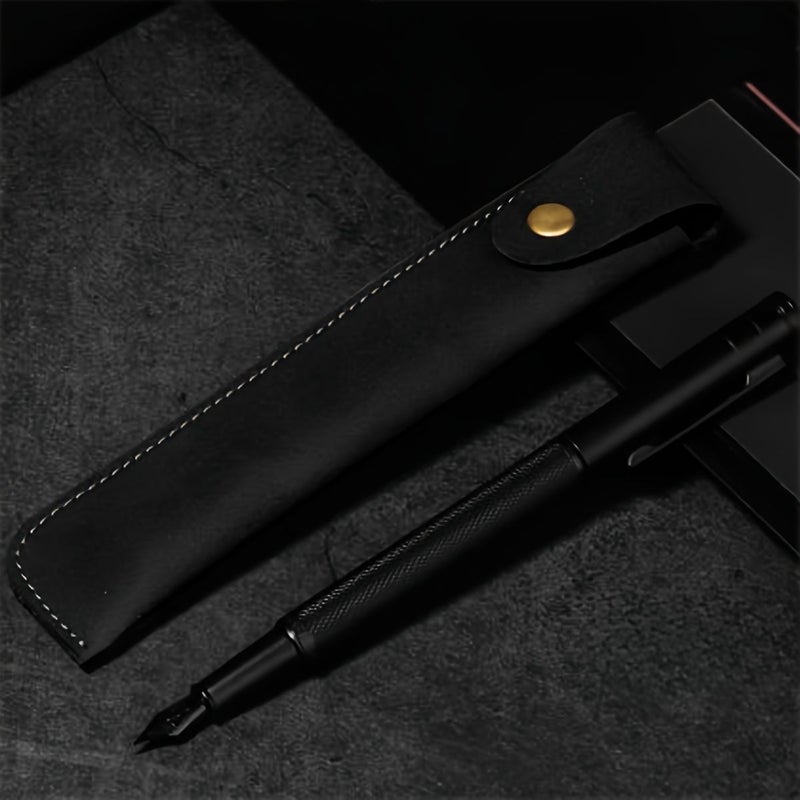 1pc Premium PU Leather Pen Case Burgundy Color Durable Scratch Resistant Pocket Protective Pencil Holder For Pens Pencils Markers Compact Office Desk Organizer Creative Gift For Writers Students Professionals Stationery Storage Sleek Design - Image 5