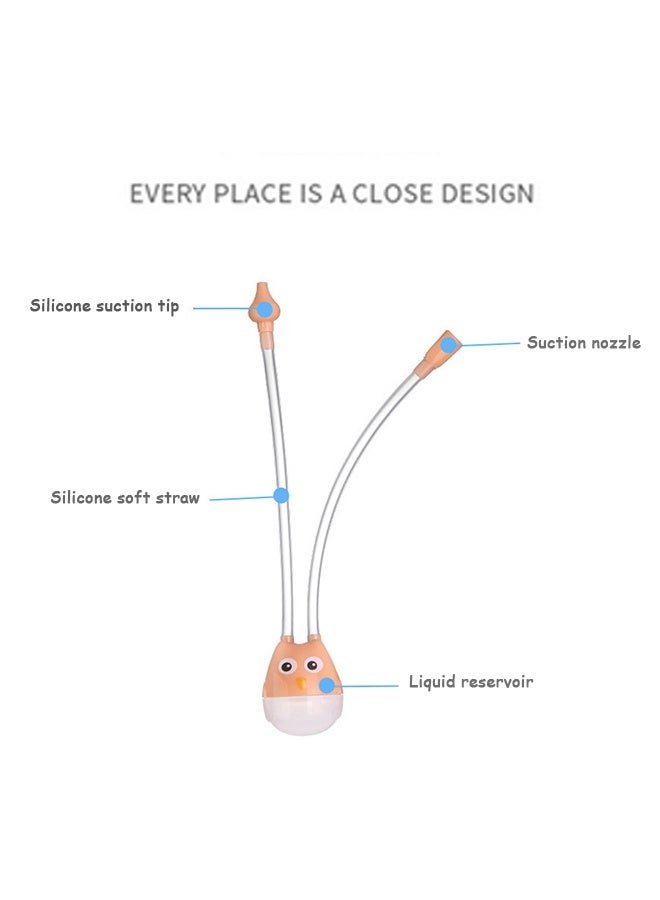 كوانتوم 3 قطع شفاط أنف للأطفال، شفاط أنف للأطفال بضغط سلبي، قنية أنفية مضادة للارتجاع لتخفيف الاحتقان - Image 2