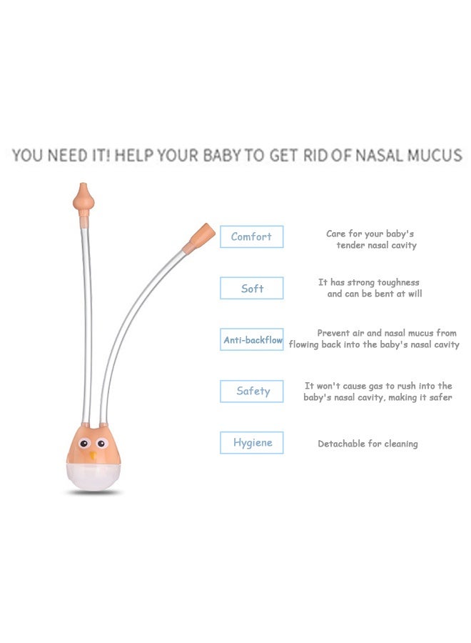 كوانتوم 3 قطع شفاط أنف للأطفال، شفاط أنف للأطفال بضغط سلبي، قنية أنفية مضادة للارتجاع لتخفيف الاحتقان - Image 4
