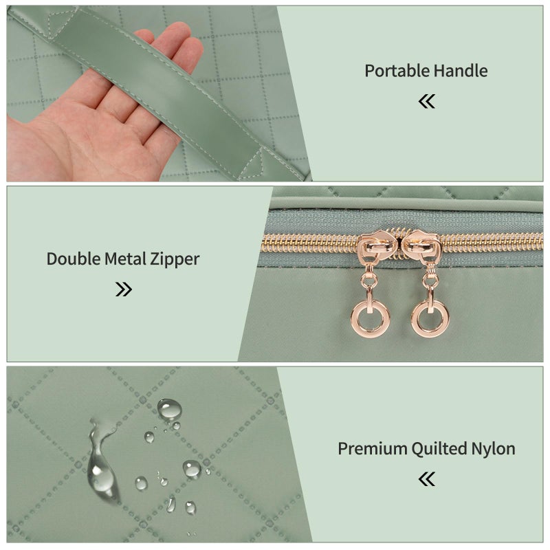 CUBETASTIC Nail Polish Organizer Case, Nail Supplies Storage Box Holds 45 Bottles Nail Polish & Nail Lamp, Travel Nail Tech Carrying Case, Nail Kit Bag For Nail Stuff & Manicure Tools - Image 5