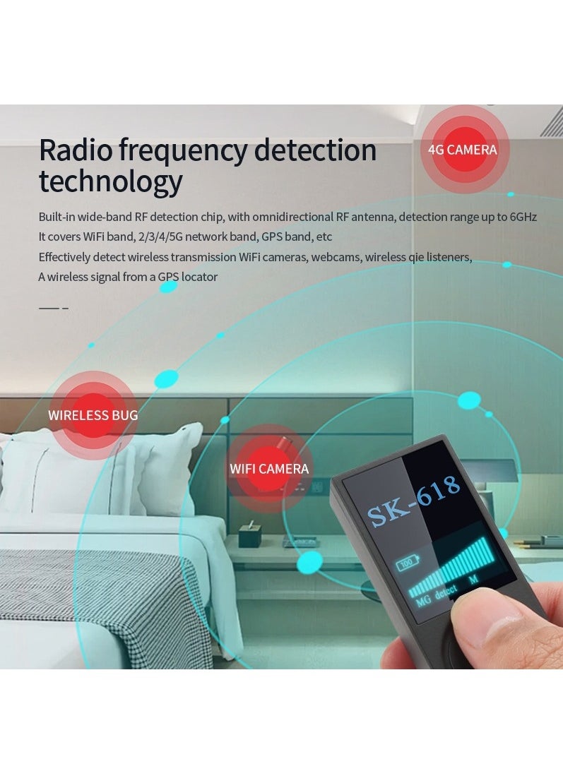 IISE - Hidden Camera Detectors Anti Spy Detector Anti-Theft Hidden Devices Spy Camera Bug RF Listening Device Car GPS Detector Wireless Signa - Image 1
