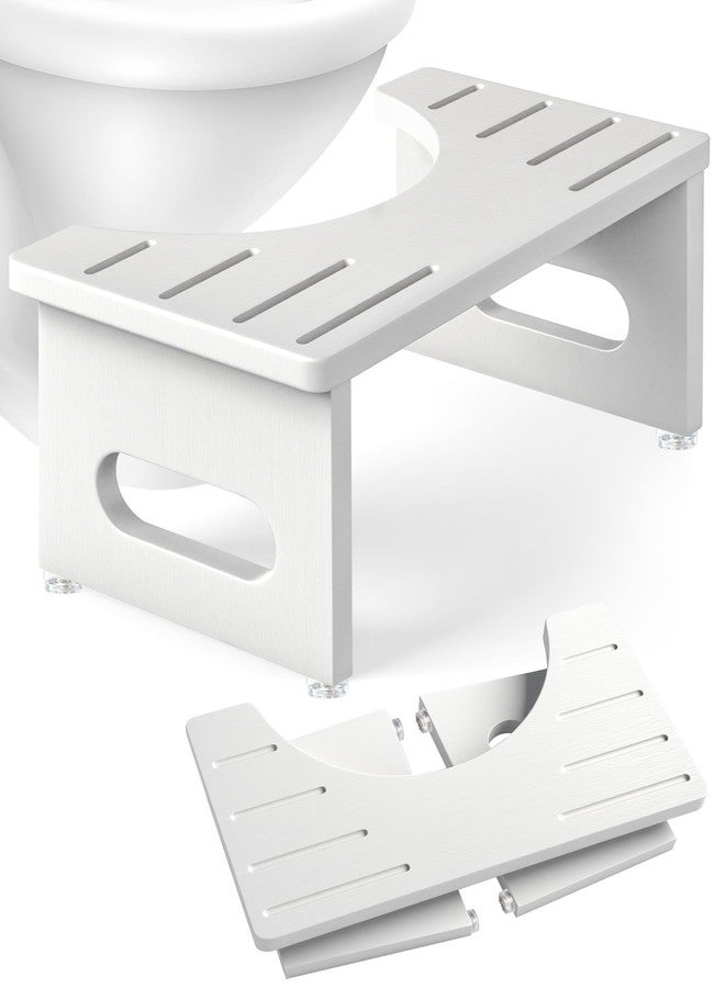 YOSE Squatting Potty for Adults, Foldable Bamboo Toilet Stool Squat Adult, No Assembly Required, Sturdy Poop Stool Adult for Small Bathrooms, Space-Saving Bathroom Foot Stool - Image 1