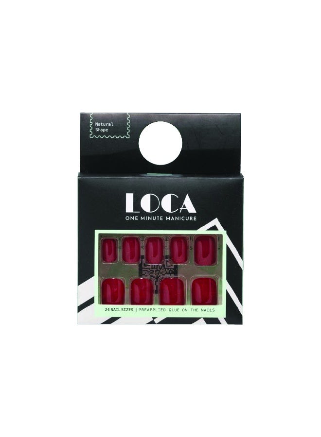 loca أظافر مضغوطة حمراء بشكل طبيعي - Image 1