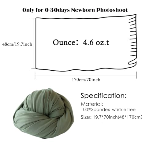 ForBaysy Newborn Photography Props Swaddle Newborn Wraps for Baby Boys Girls Infant Baby Photo Props Shoot Stretch Blanket - Image 3