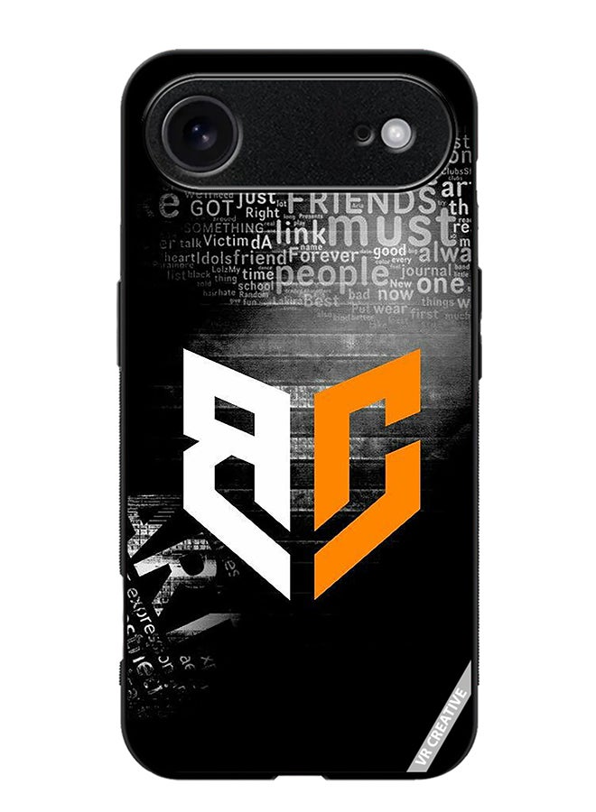 غطاء حماية لجهاز آبل آيفون 17 بتصميم شعار Bg متعدد الألوان